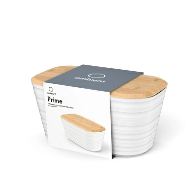 Полноразмерное изображение Хлебница Ambient Prime с бамбуковой крышкой