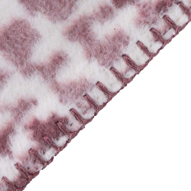 Плед 200x220см Pappel Cotton, белый с бордовым фото 4