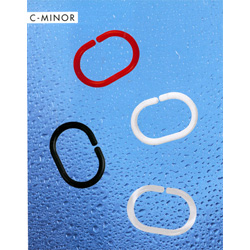 Кольца для штор Spirella C-minor, 12шт, цвет белый фото 3